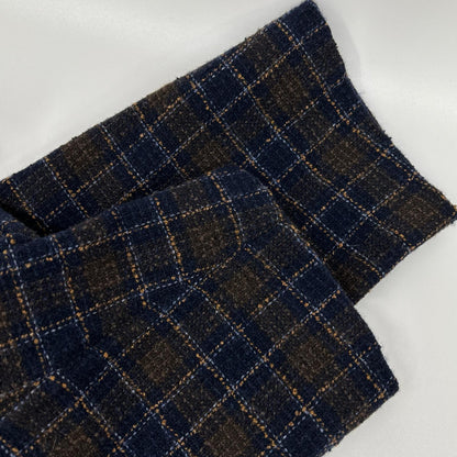 T-JACKET Bottoli Wool Check Stretch 2B Jacket Size L