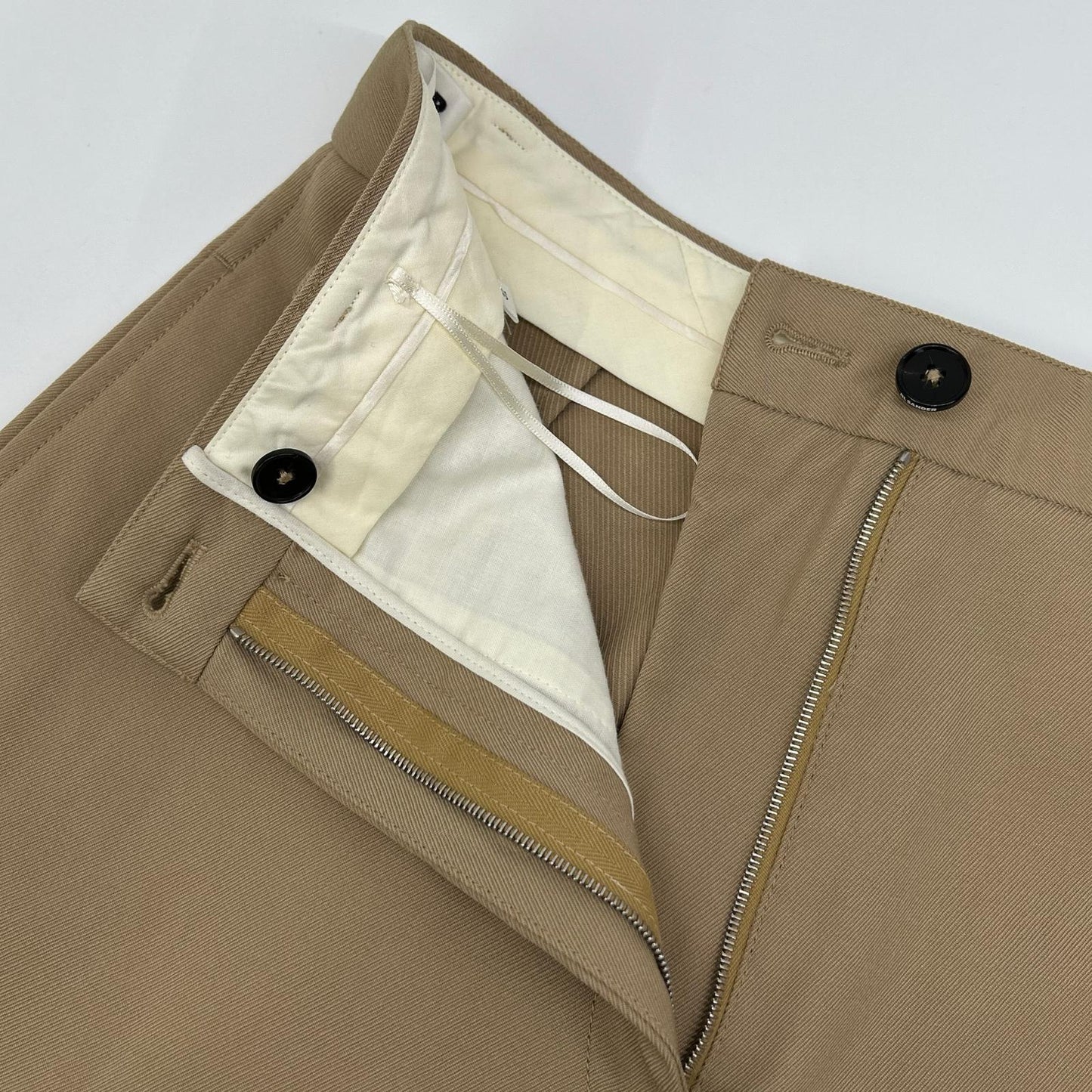 JILSANDER Wool Brown Beige Straight Pants Size 32