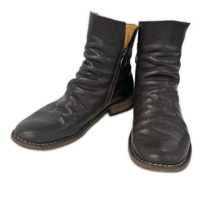 FIORENTINI+BAKER Leather Side Zip Dark Brown Boots Size EU 41