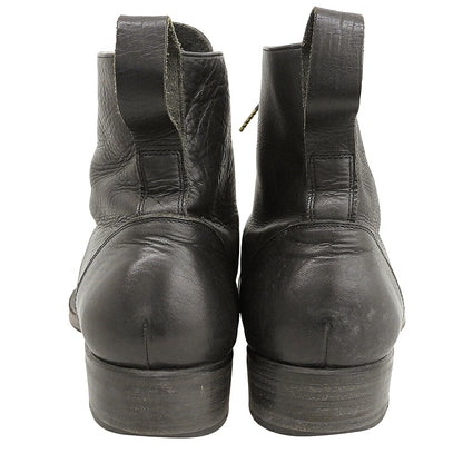 FOOT THE COACHER Leather Fringe Lace-Up Boots Black Size 8.5