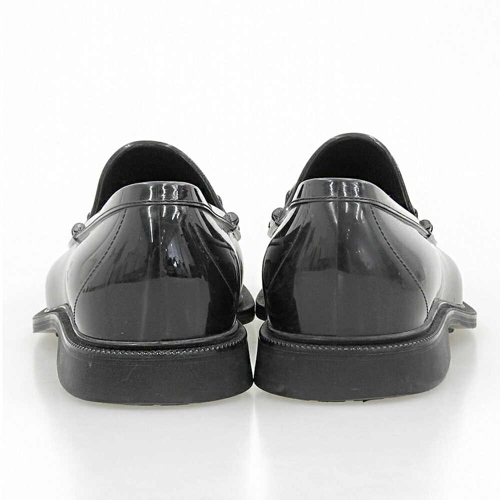 GUCCI Horsebit Loafers Black Rubber Size 7
