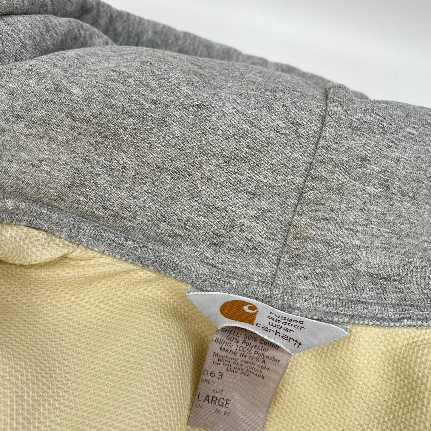 carhartt 80s Full-Zip Double Face Hoodie Gray Size LARGE