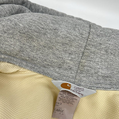 carhartt 80s Full-Zip Double Face Hoodie Gray Size LARGE