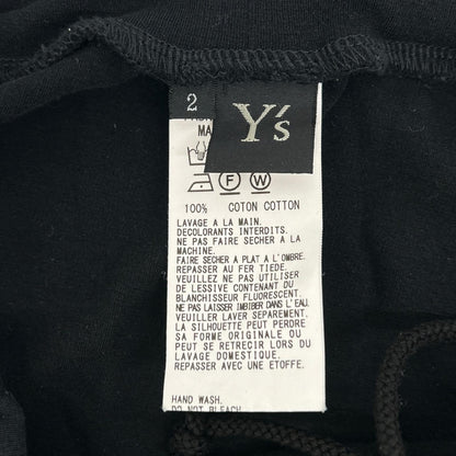 Y's Wide Sarouel Pants Black Cotton Size 2
