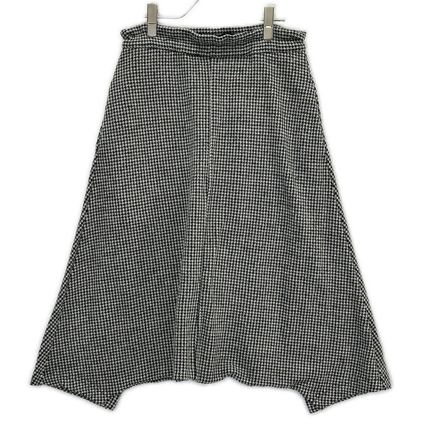 Y's Houndstooth Sarouel Pants Black White Size 2