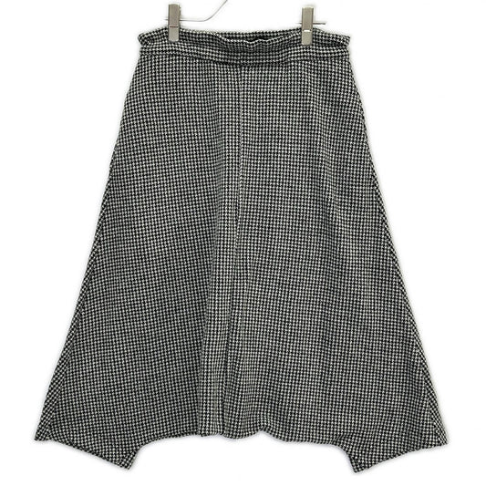 Y's Houndstooth Sarouel Pants Black White Size 2