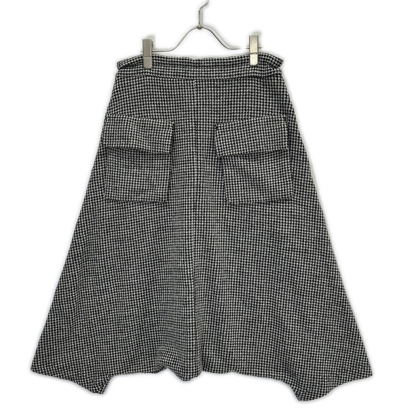 Y's Houndstooth Sarouel Pants Black White Size 2