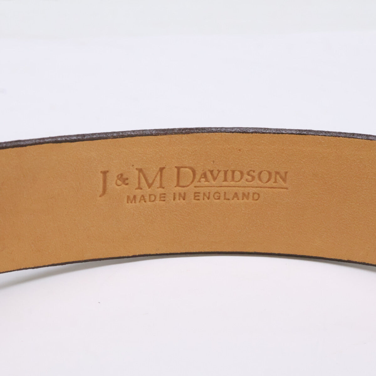 J&MDavidson Croco Embossed Leather Belt Brown Size 80/32