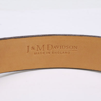 J&MDavidson Croco Embossed Leather Belt Brown Size 80/32