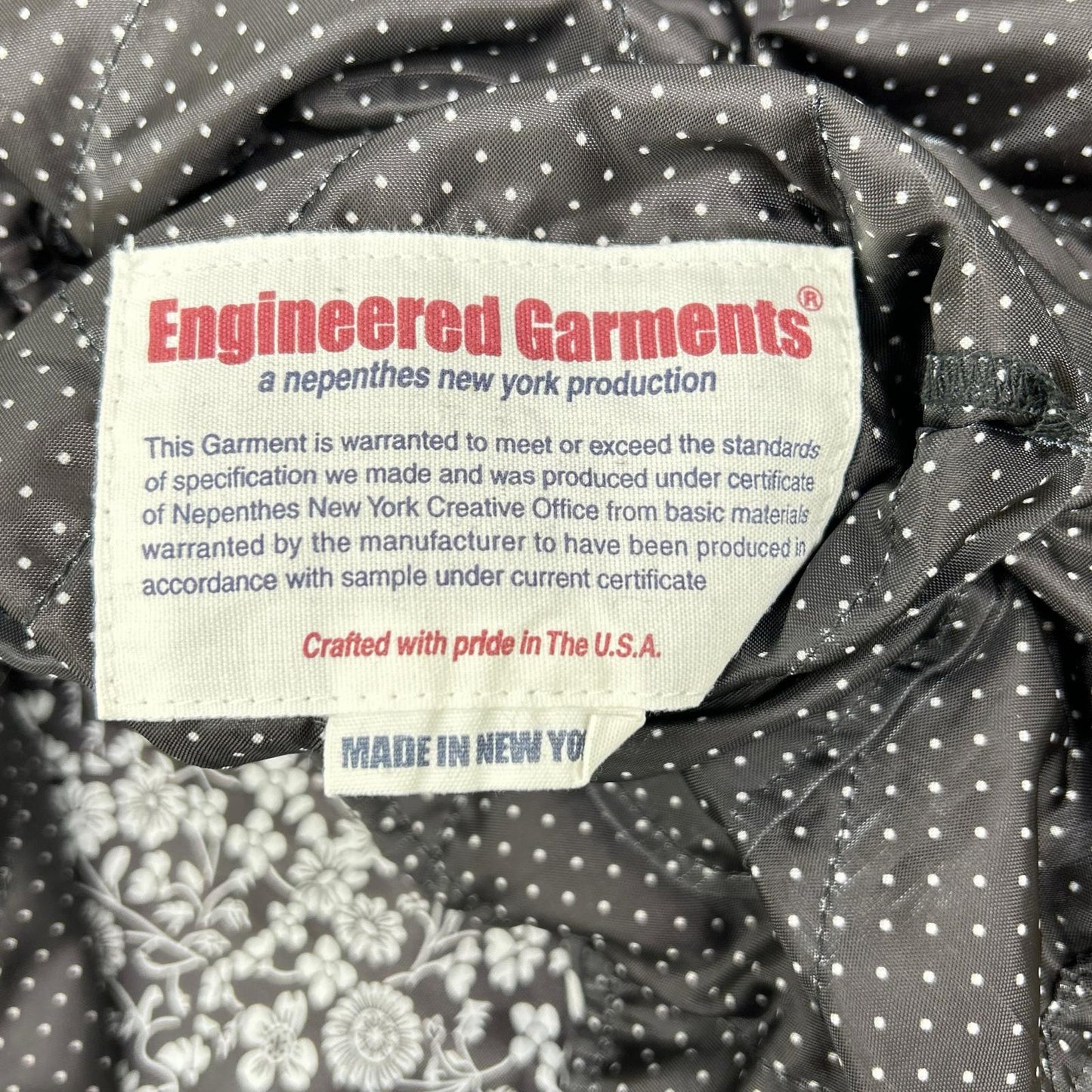 Engineered Garments Reversible Floral Jacket Black Size S