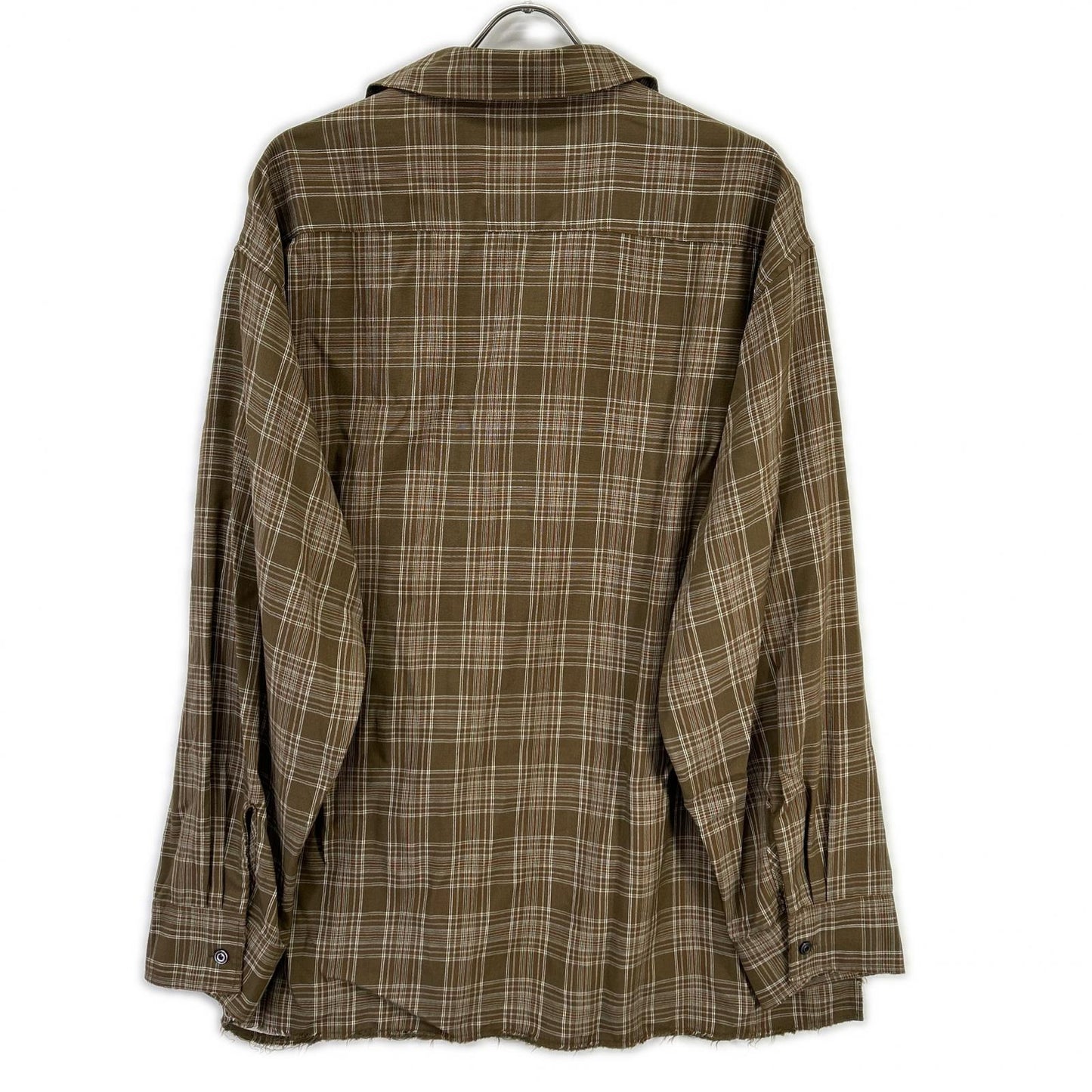 ANCELLM Brown Aged Rayon Check Shirt Size 1