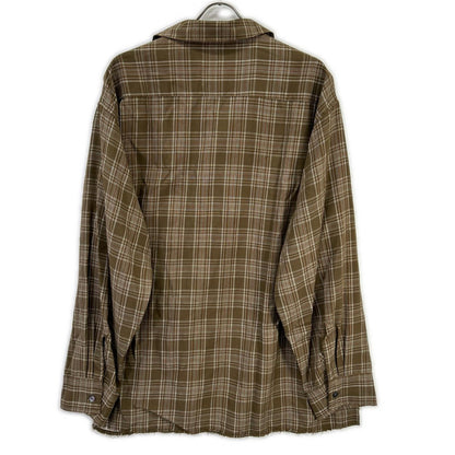 ANCELLM Brown Aged Rayon Check Shirt Size 1