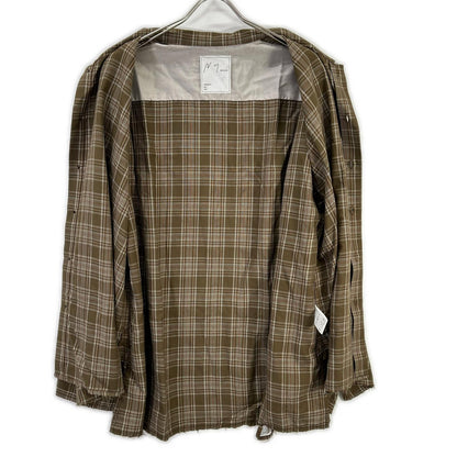 ANCELLM Brown Aged Rayon Check Shirt Size 1