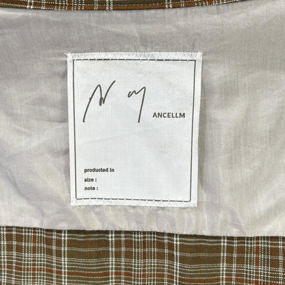 ANCELLM Brown Aged Rayon Check Shirt Size 1
