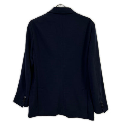 LARDINI Wool Nylon Stretch Jacket Navy Size 48