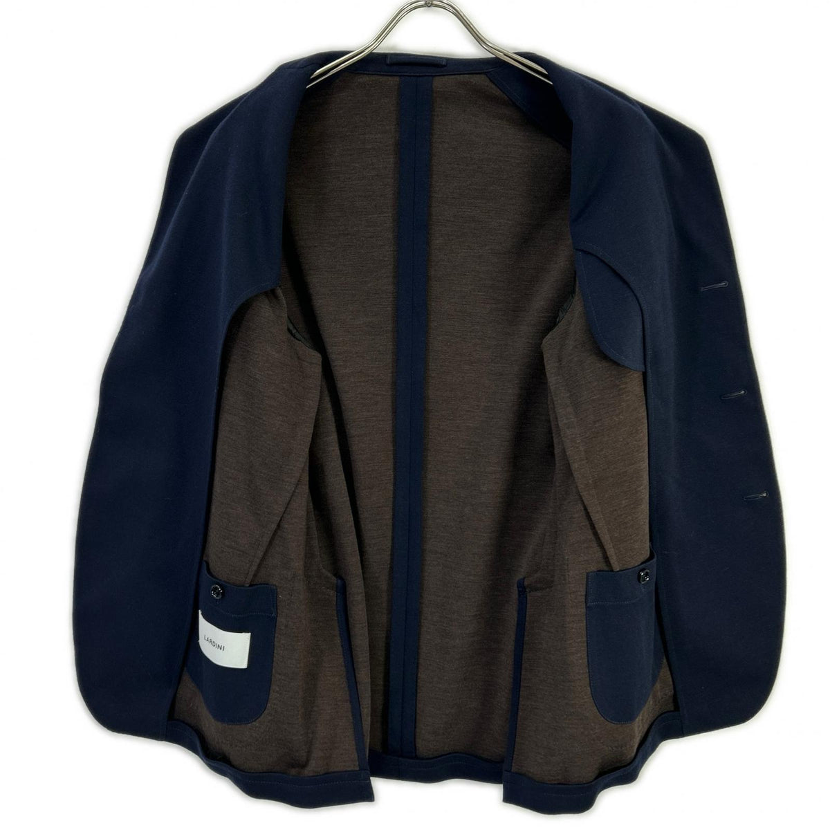 LARDINI Wool Nylon Stretch Jacket Navy Size 48