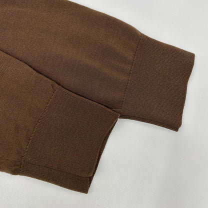 SOVEREIGN Brown Fine Gauge Crewneck Knit Size M