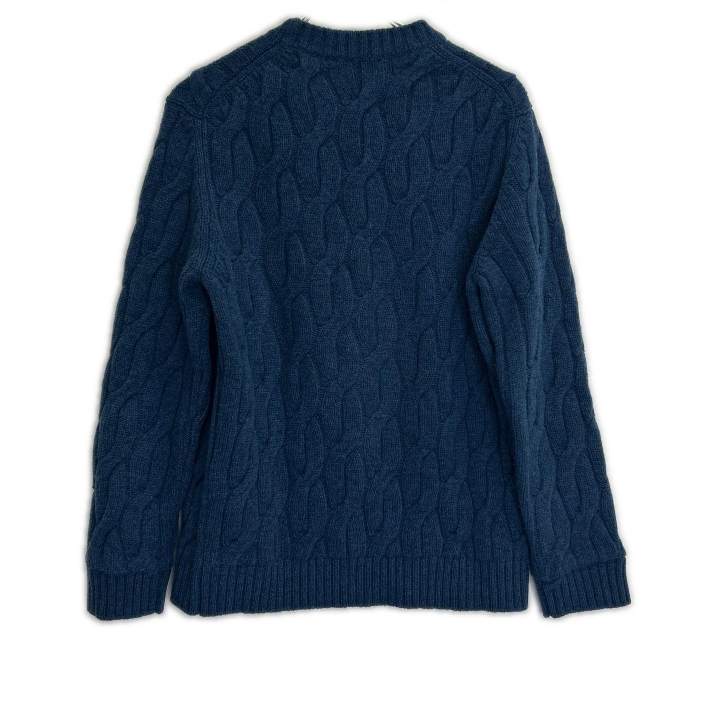 ZANONE Blue Wool Cable Knit Sweater Size 48