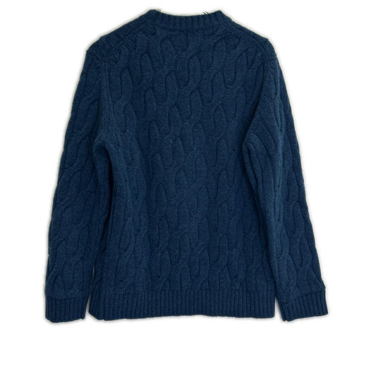 ZANONE Blue Wool Cable Knit Sweater Size 48
