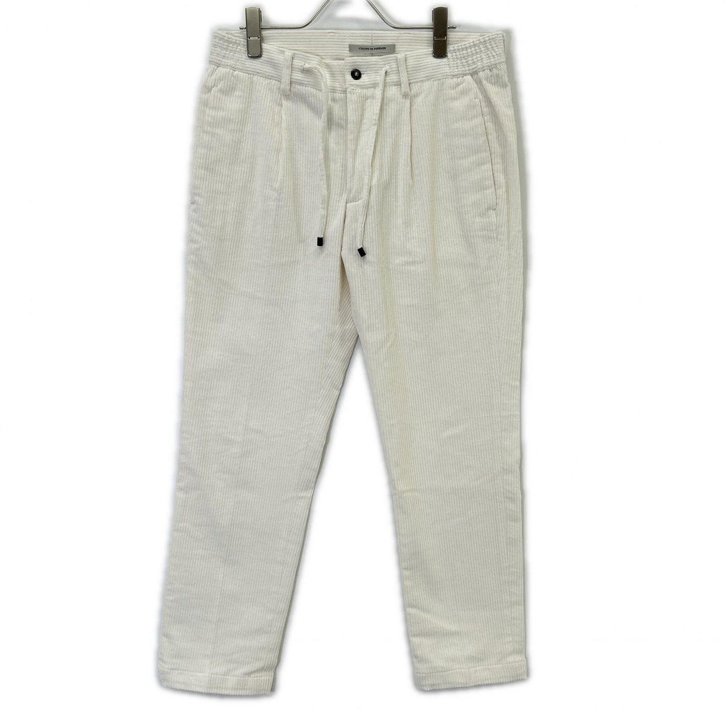ARCHIVIO White MASACCIO Corduroy Pants Size 44