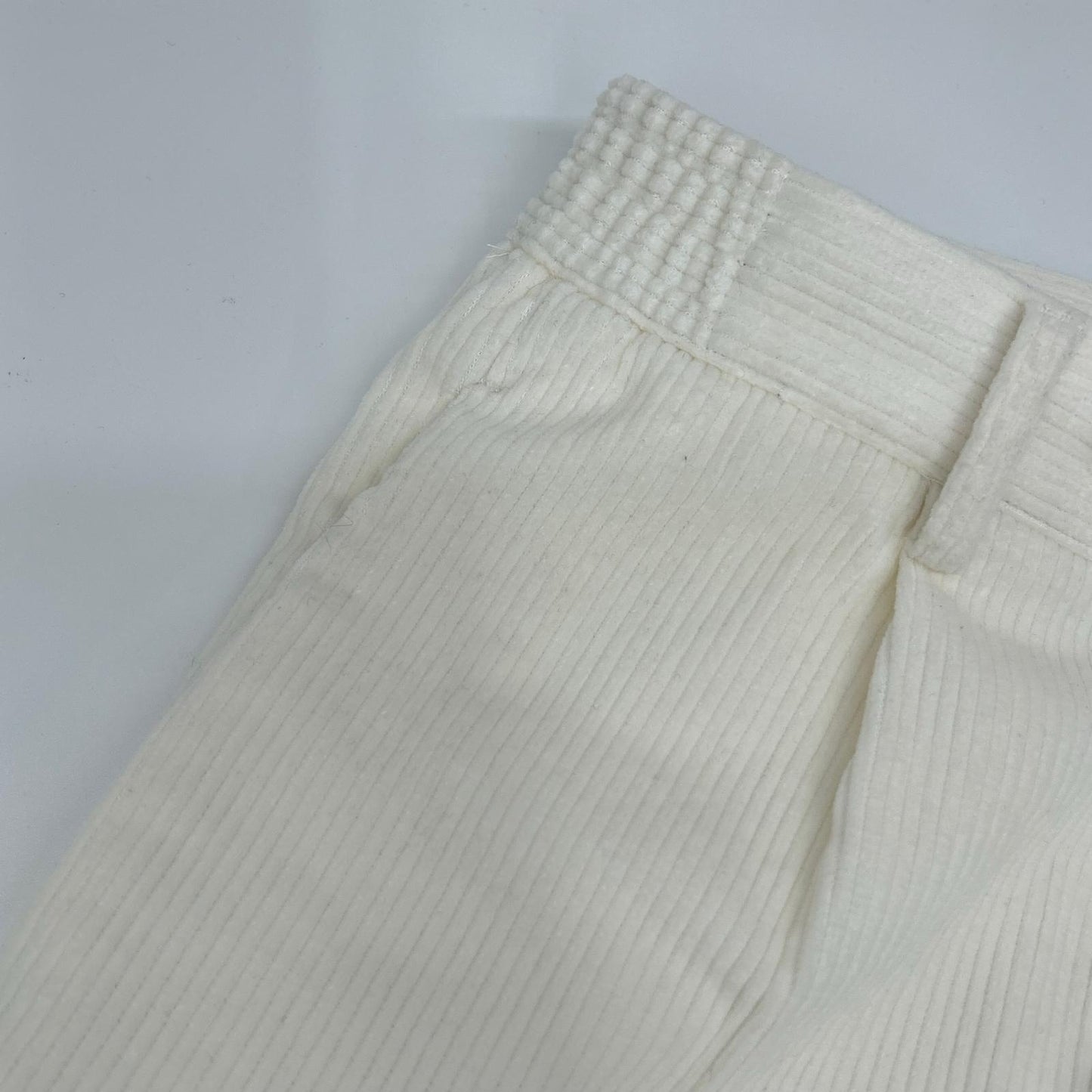 ARCHIVIO White MASACCIO Corduroy Pants Size 44