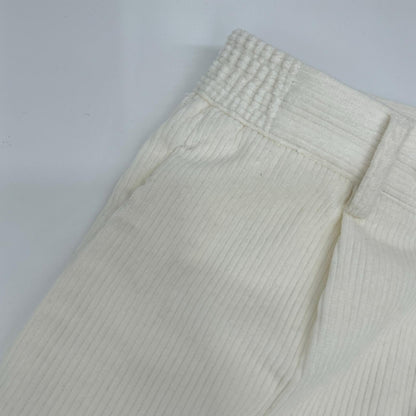 ARCHIVIO White MASACCIO Corduroy Pants Size 44