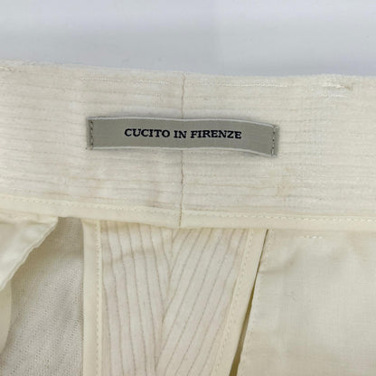 ARCHIVIO White MASACCIO Corduroy Pants Size 44