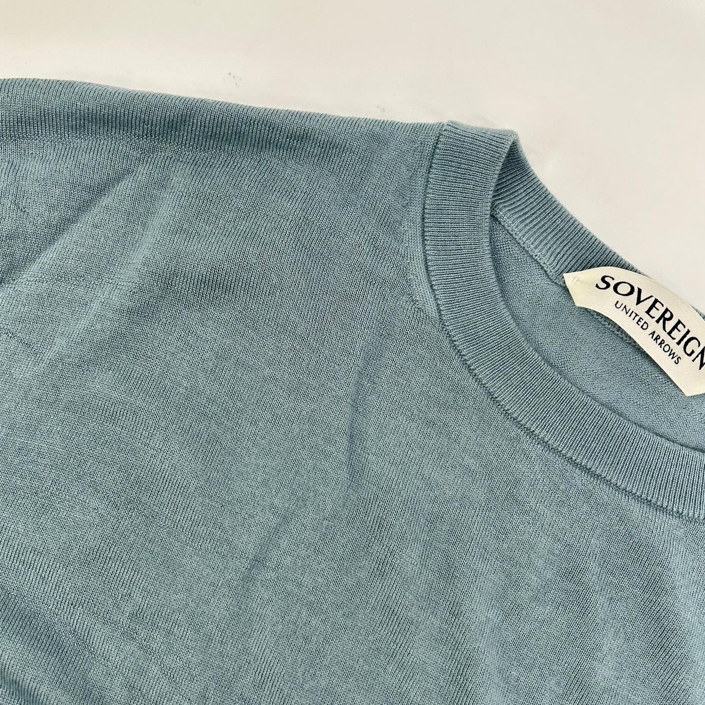 UNITED ARROWS Blue Fine Gauge Crewneck Knit Size M