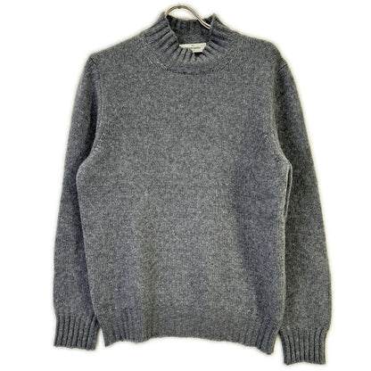 GRAN SASSO Gray 5G Mid Gauge Wool Nylon Mock Neck Size