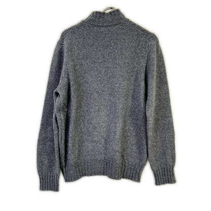 GRAN SASSO Gray 5G Mid Gauge Wool Nylon Mock Neck Size