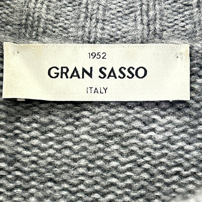 GRAN SASSO Gray 5G Mid Gauge Wool Nylon Mock Neck Size