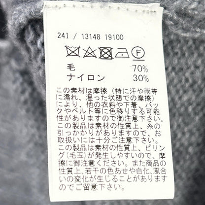 GRAN SASSO Gray 5G Mid Gauge Wool Nylon Mock Neck Size
