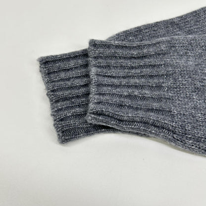 GRAN SASSO Gray 5G Mid Gauge Wool Nylon Mock Neck Size