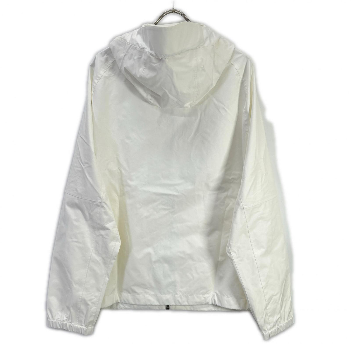 GIVENCHY Logo Metal Zip Nylon Blouson White Size 44