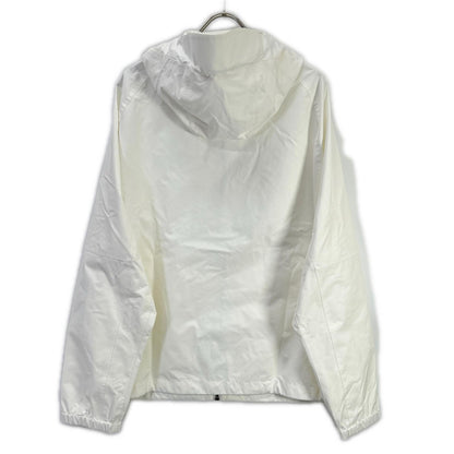GIVENCHY Logo Metal Zip Nylon Blouson White Size 44