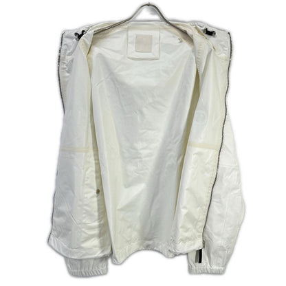 GIVENCHY Logo Metal Zip Nylon Blouson White Size 44