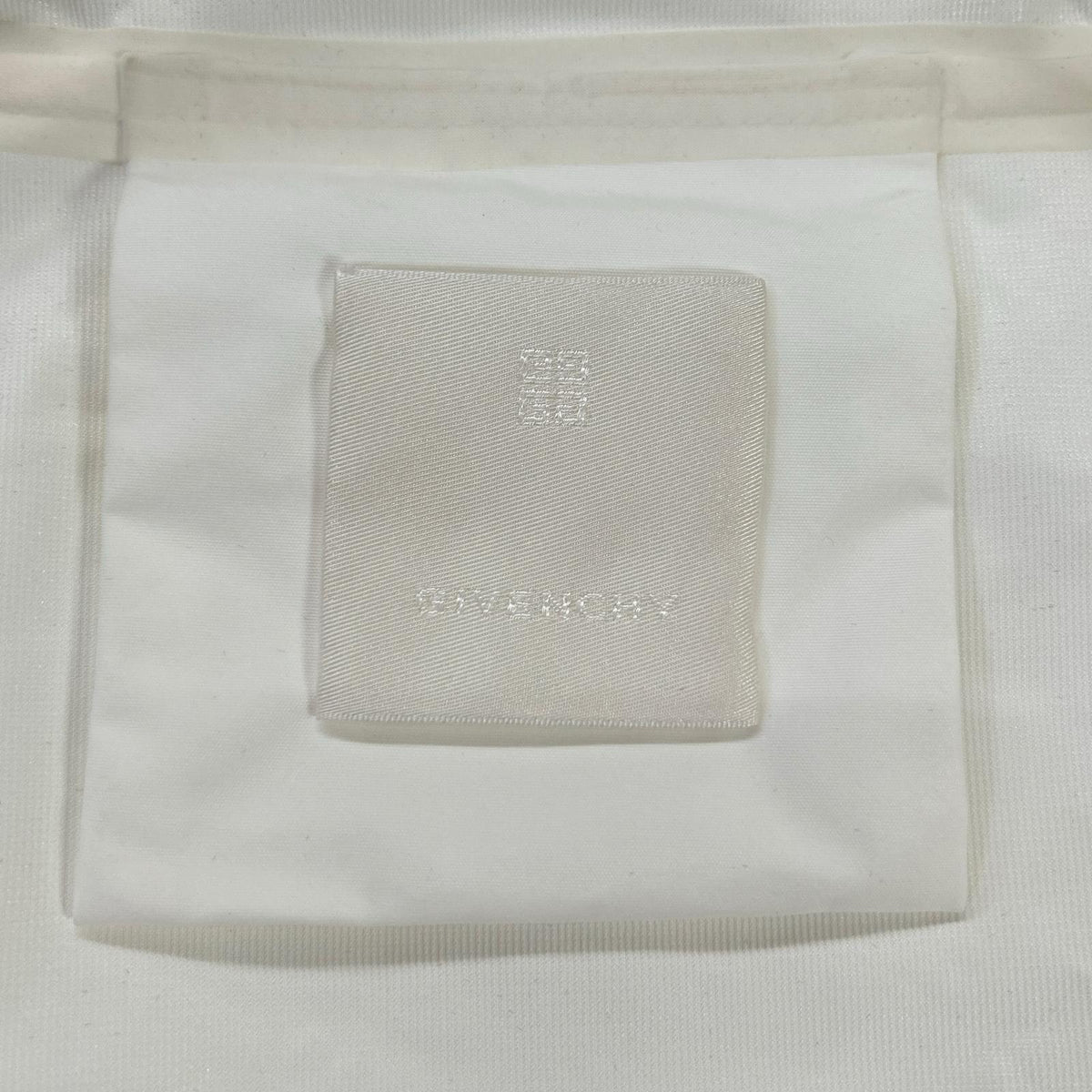 GIVENCHY Logo Metal Zip Nylon Blouson White Size 44