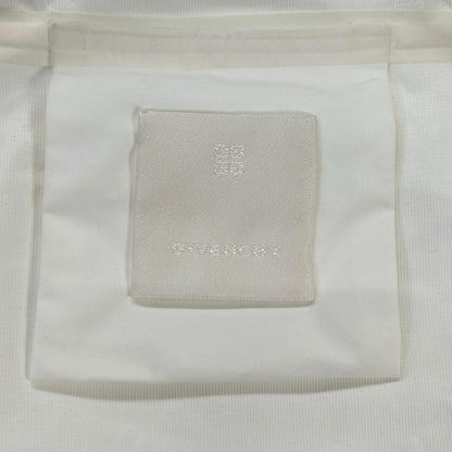 GIVENCHY Logo Metal Zip Nylon Blouson White Size 44