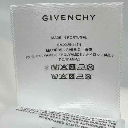 GIVENCHY Logo Metal Zip Nylon Blouson White Size 44