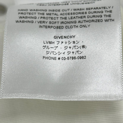 GIVENCHY Logo Metal Zip Nylon Blouson White Size 44