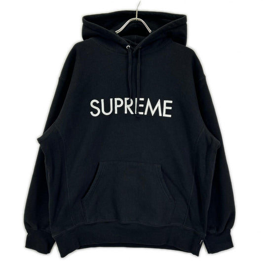 Supreme 22AW Capital Hooded Sweatshirt Black Size L