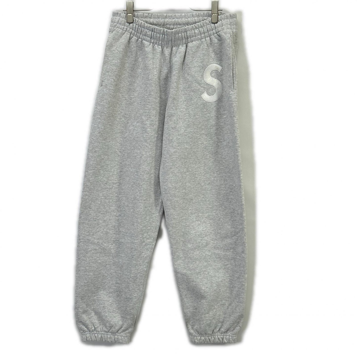 Supreme 24FW S Logo Cotton Sweatpants Light Gray Size S