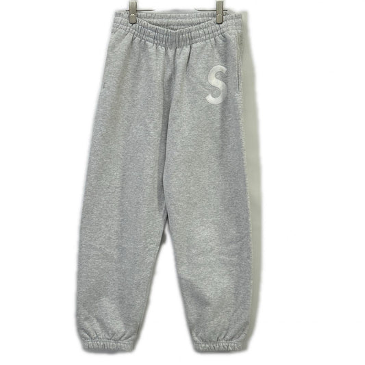 Supreme 24FW S Logo Cotton Sweatpants Light Gray Size S