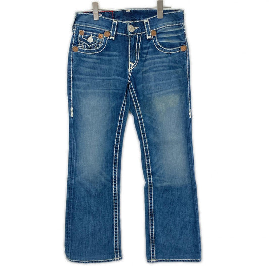 TRUE RELIGION BILLY SUPER Straight Stitch Indigo Jeans Size 29