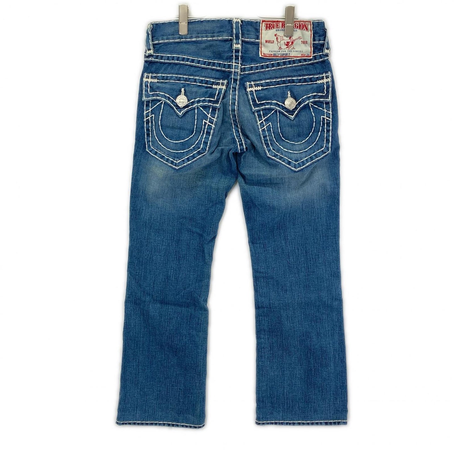 TRUE RELIGION BILLY SUPER Straight Stitch Indigo Jeans Size 29