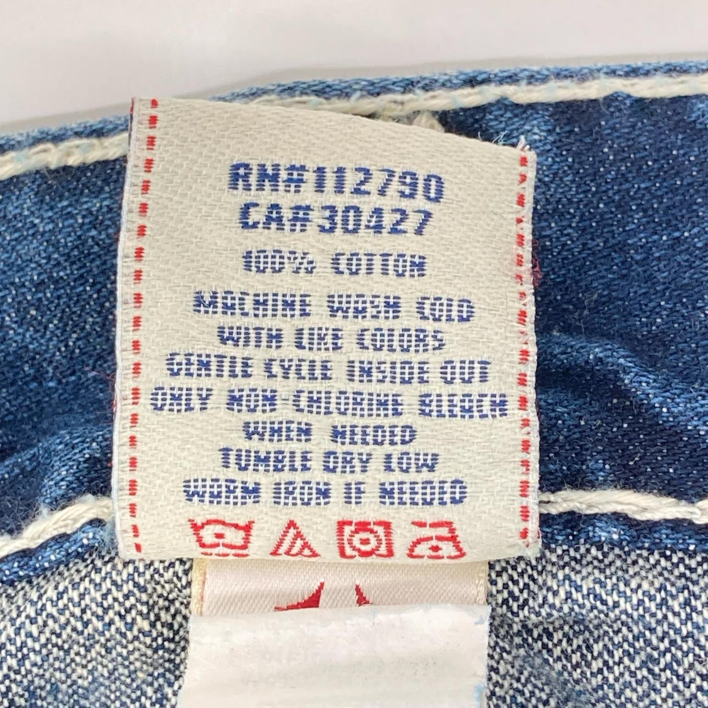 TRUE RELIGION BILLY SUPER Straight Stitch Indigo Jeans Size 29