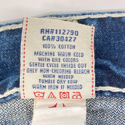 TRUE RELIGION BILLY SUPER Straight Stitch Indigo Jeans Size 29