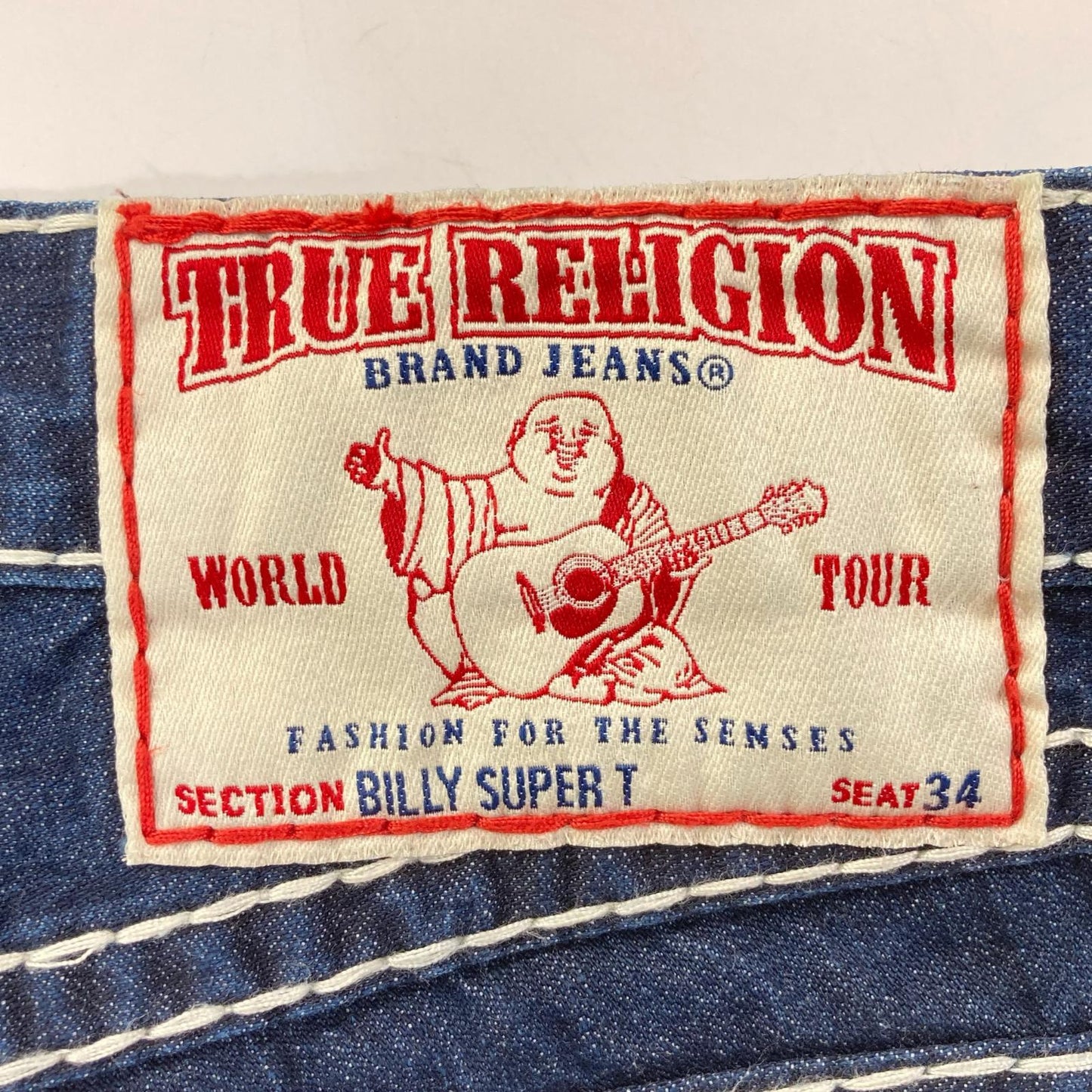 TRUE RELIGION JOEY SUPER Straight Stitch Indigo Jeans Size 29