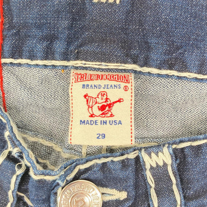 TRUE RELIGION JOEY SUPER Straight Stitch Indigo Jeans Size 29