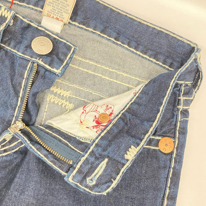 TRUE RELIGION JOEY SUPER Straight Stitch Indigo Jeans Size 29